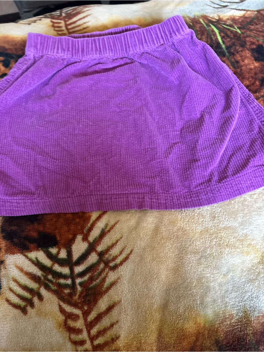 Violet Corduroy Mini Skirt